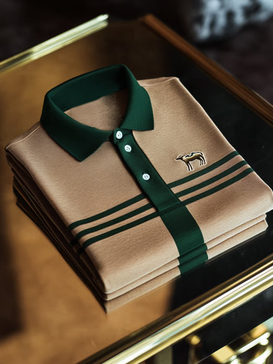 Pánské vintage dovolené obchodní příležitostné pólo