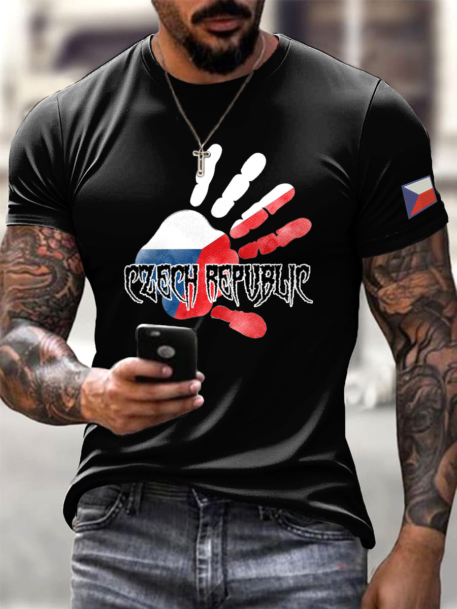Pánské české vlajky trendy tričko