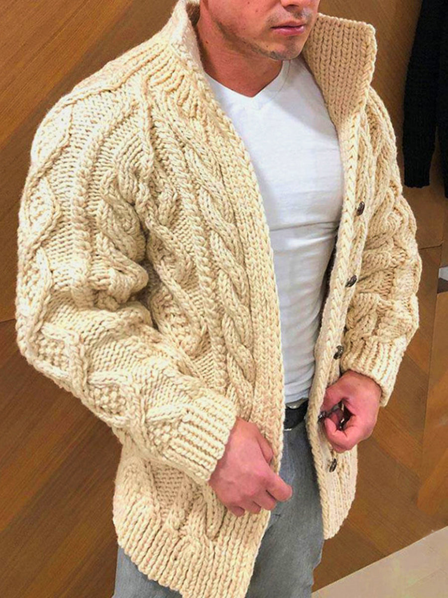 Pánské retro business styl svetr bunda
