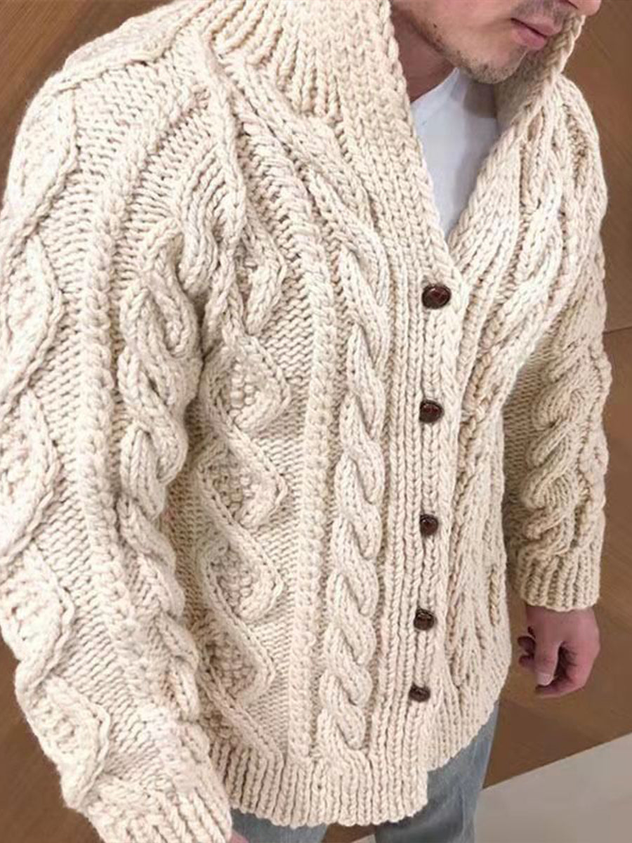 Pánské retro business styl svetr bunda