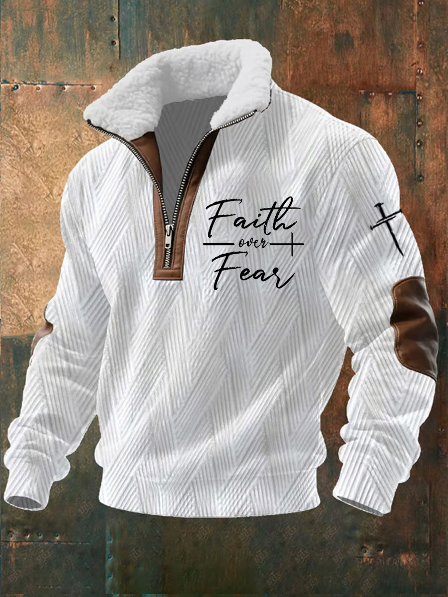 Pánské vintage art faith casual sweatshirt