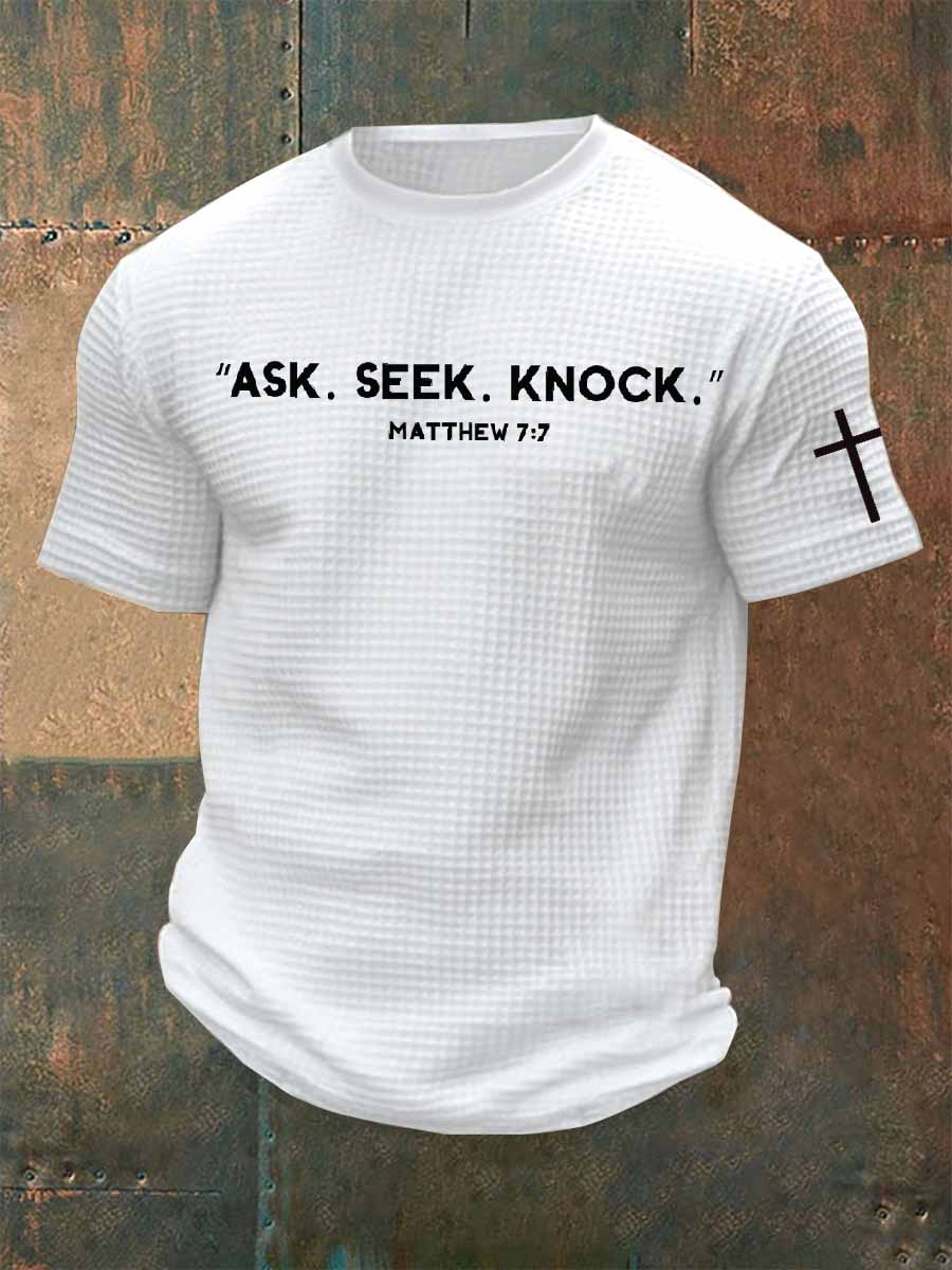 Pánské retro faith cross print tričko