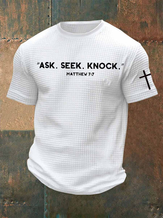 Pánské retro faith cross print tričko