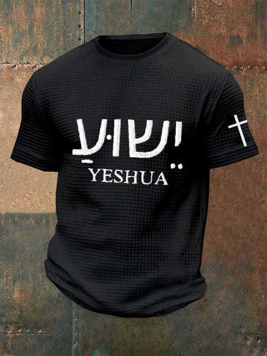 Pánské retro faith cross print tričko