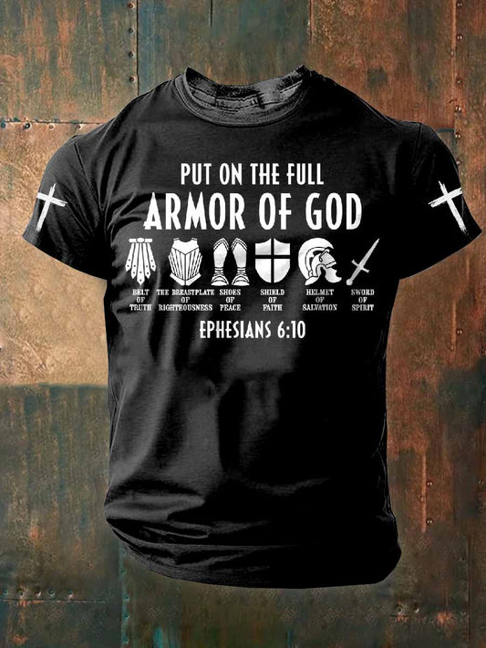 Retro faith print casual t-shirt