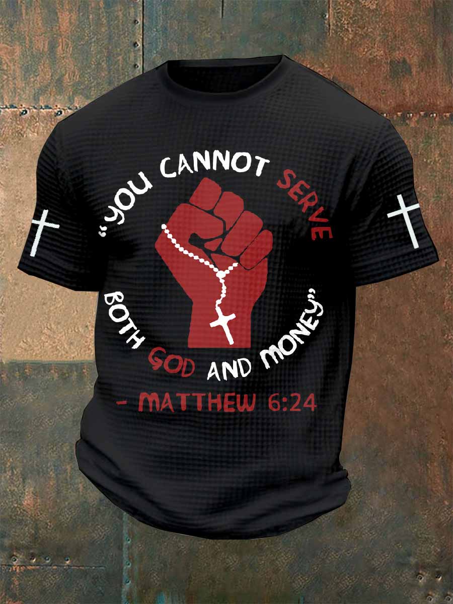 Pánské retro faith cross print tričko