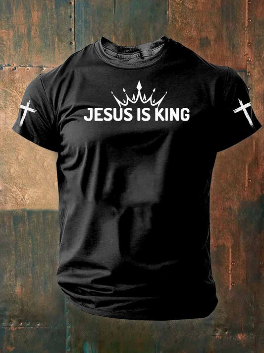 Retro faith print casual t-shirt