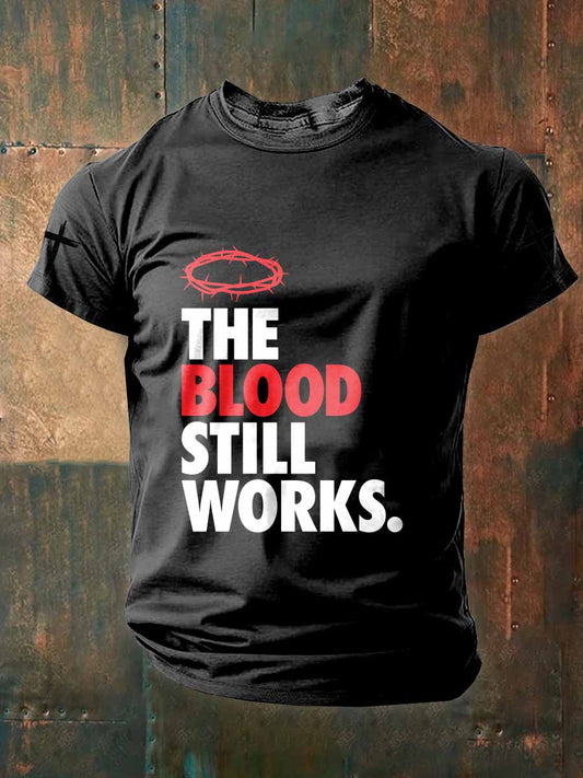 Retro faith print casual t-shirt