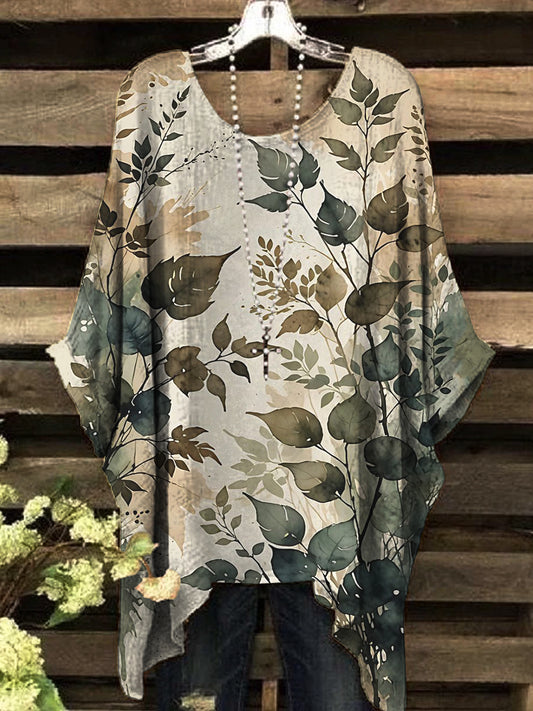 Dámské vintage list print top