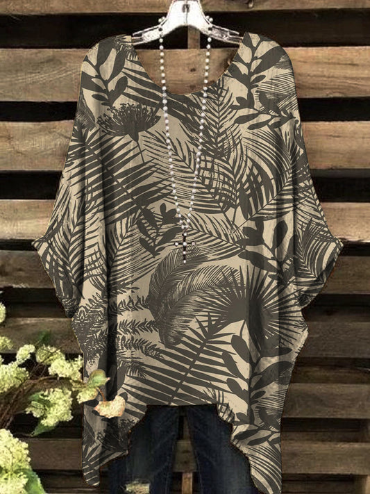 Dámské vintage list print top