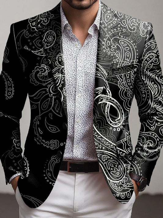 Men's vintage paisley business casual blazer