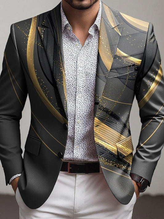 Men's vintage-style textured business blazer