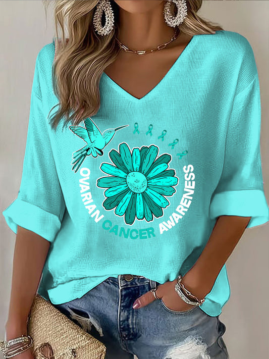 Dámské vintage kolibrík stuha casual top