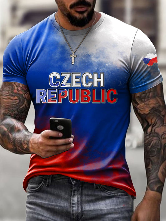 Pánské tričko s potiskem vlajky republiky