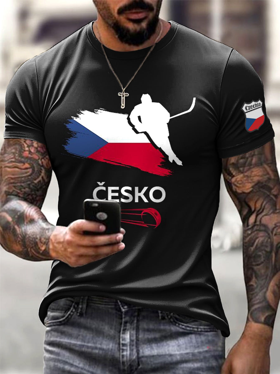 Pánské t-shirt s českou vlajkou