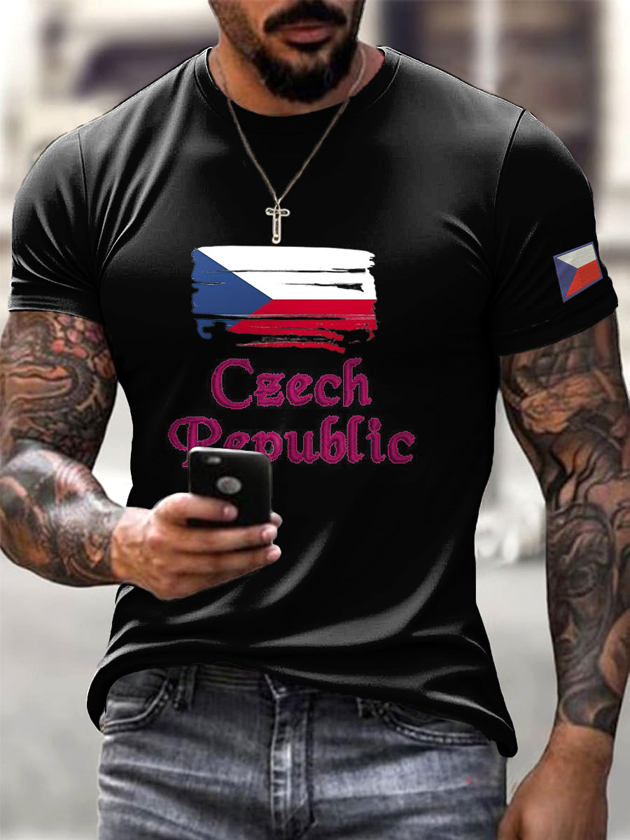 Pánské košile s vyšívanou českou vlajkou