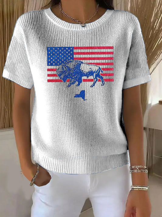 Ročník americký fotbal buffalo účty vytisknout pohodlné neformální bavlny s krátkými rukávy t-shirt
