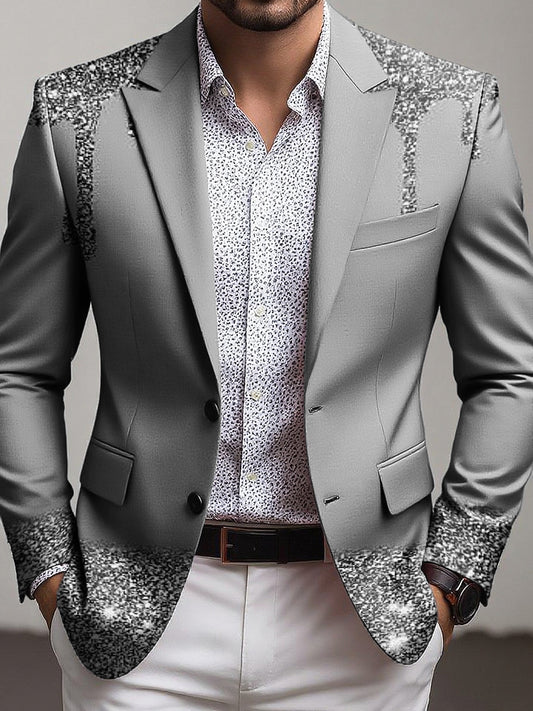 Men's vintage sequined business party blazer