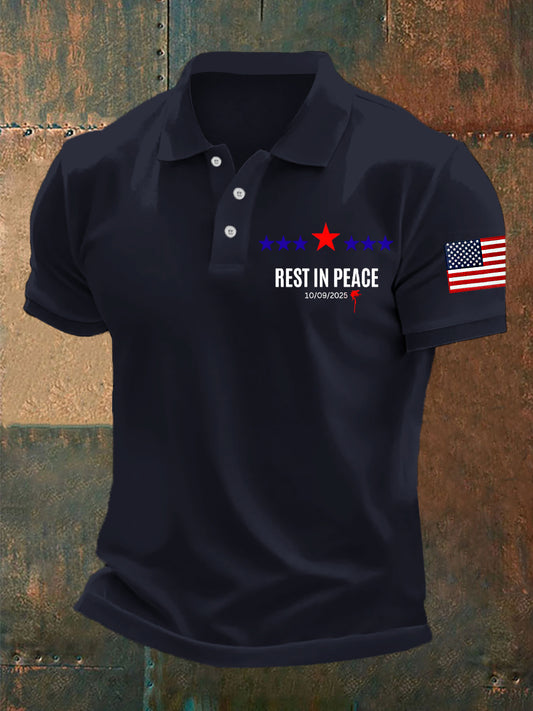 Pánské vintage charlie kirk american flag print sweatshirt