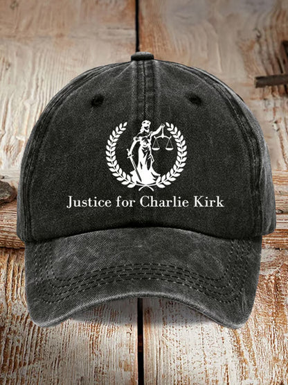 Unisex charlie kirk pamětní tištěný klobouk