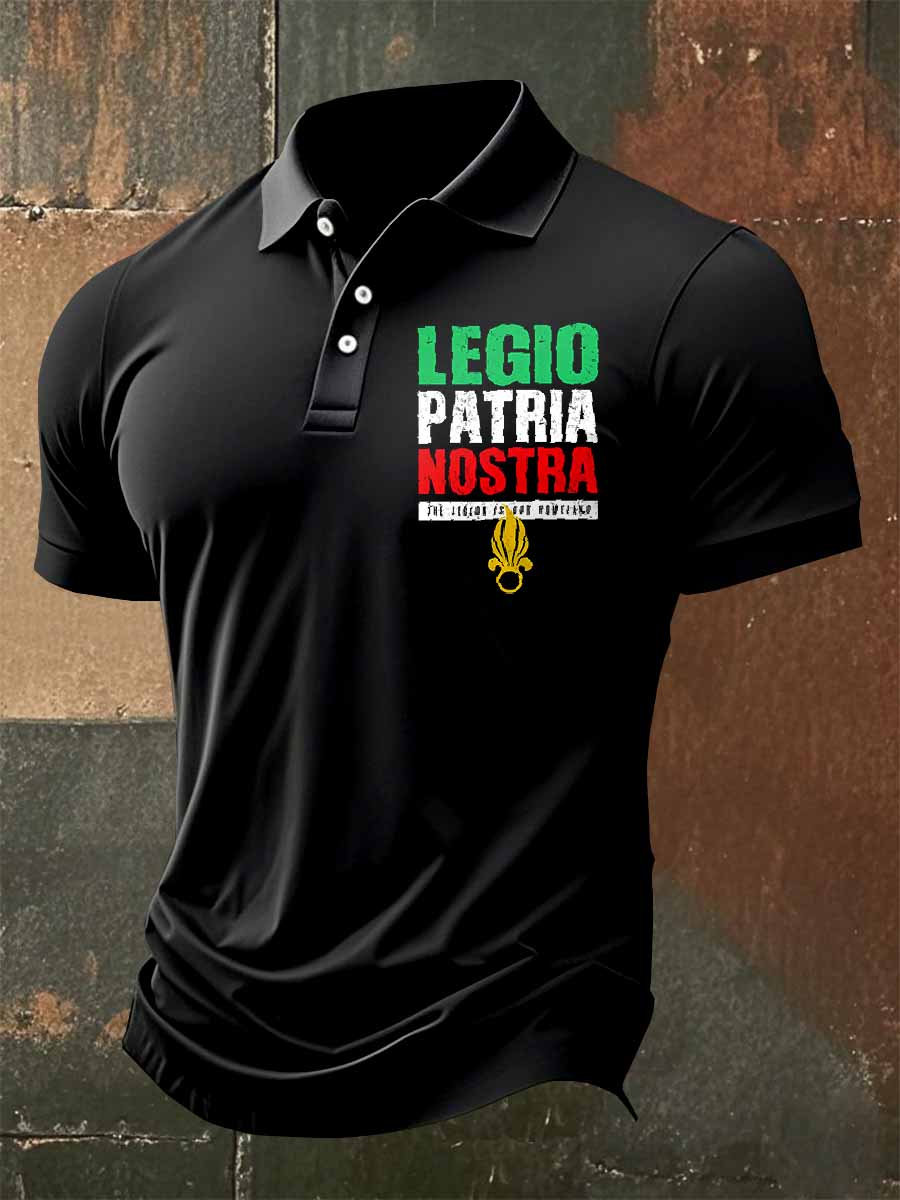 Polo décontracté rétro français pour homme