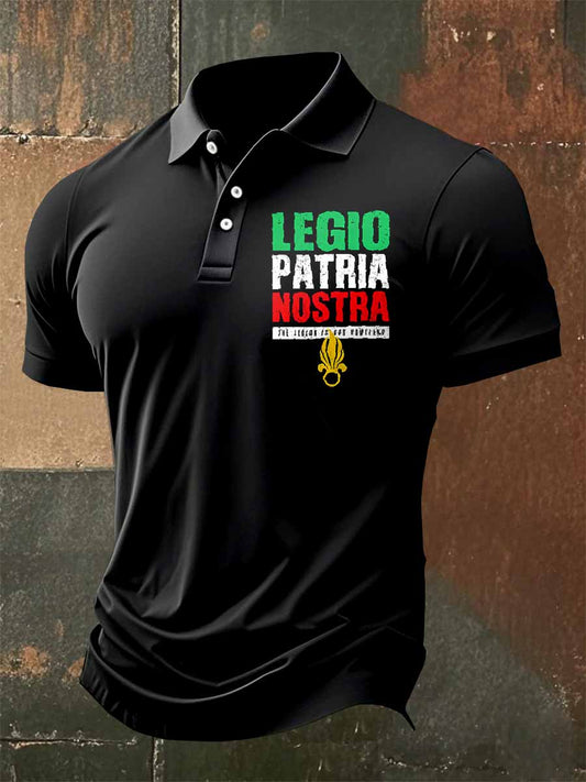Polo décontracté rétro français pour homme