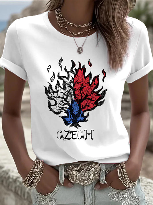 Dámské tshirt s českým vlajkovým stromem
