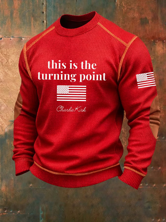 Pánské turning point charlie kirk krátké rukávy pamětní mikina
