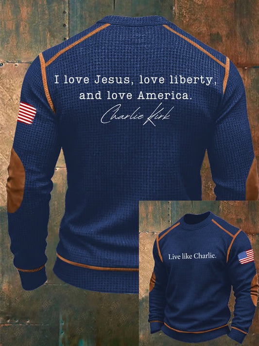 Pánské turning point charlie kirk krátké rukávy pamětní mikina