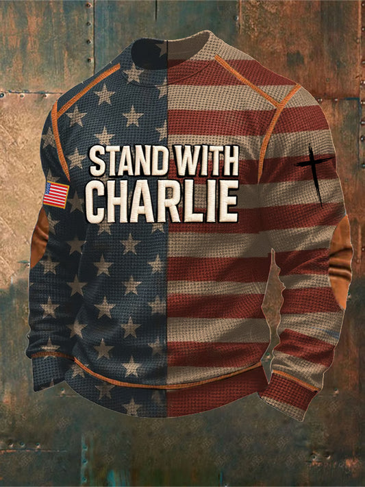 Pánské turning point charlie kirk krátké rukávy pamětní mikina