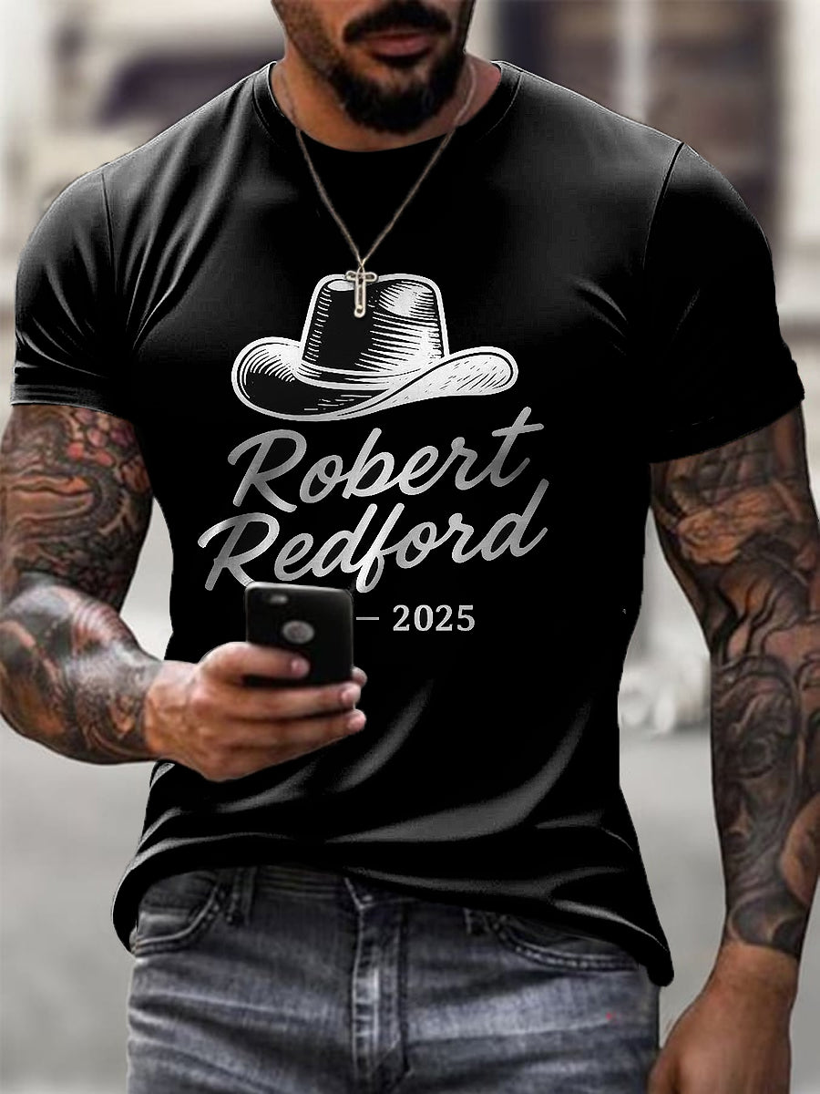 Pánské retro western tribute commemorative casual tshirt