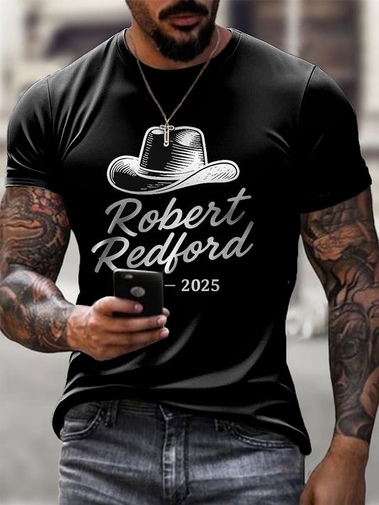 Pánské retro western tribute commemorative casual tshirt