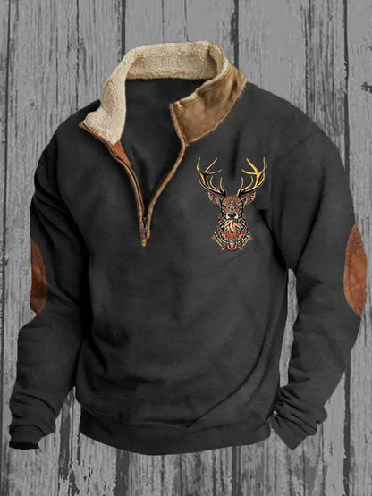 Pánské retro západní tisk casual top