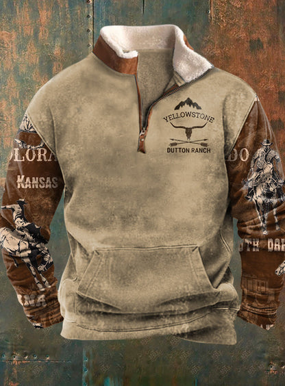 Pánské retro western casual sweatshirt