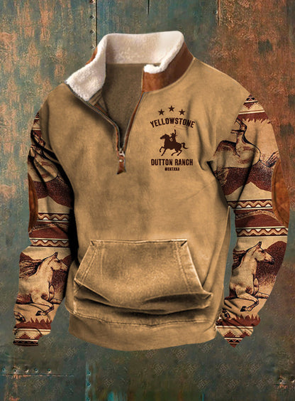 Pánské retro western casual sweatshirt