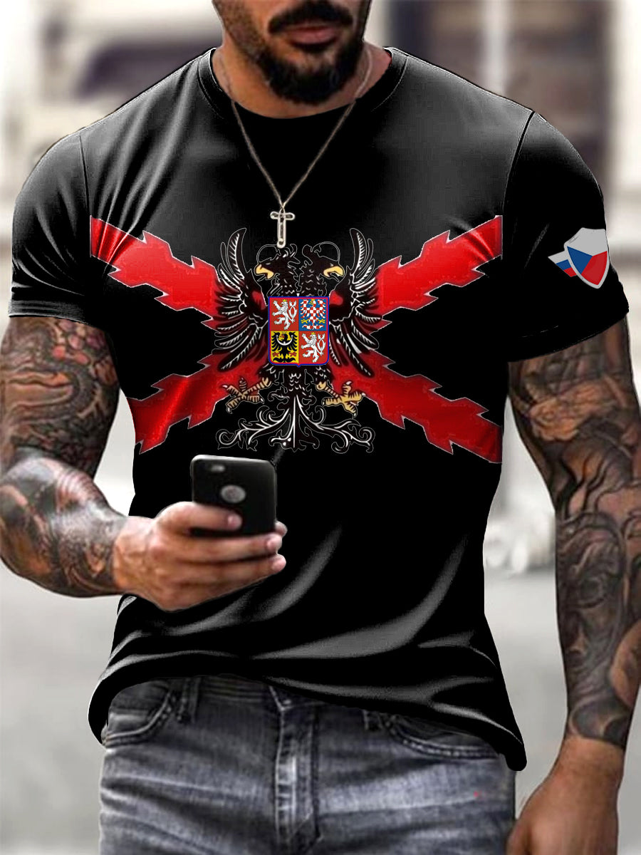 Pánské české emblémy kreativní tričko