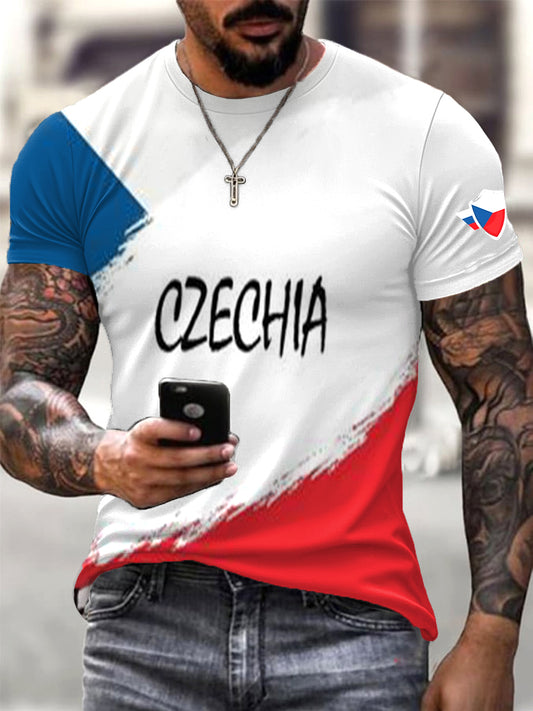 Pánské bílé české kreativní tričko