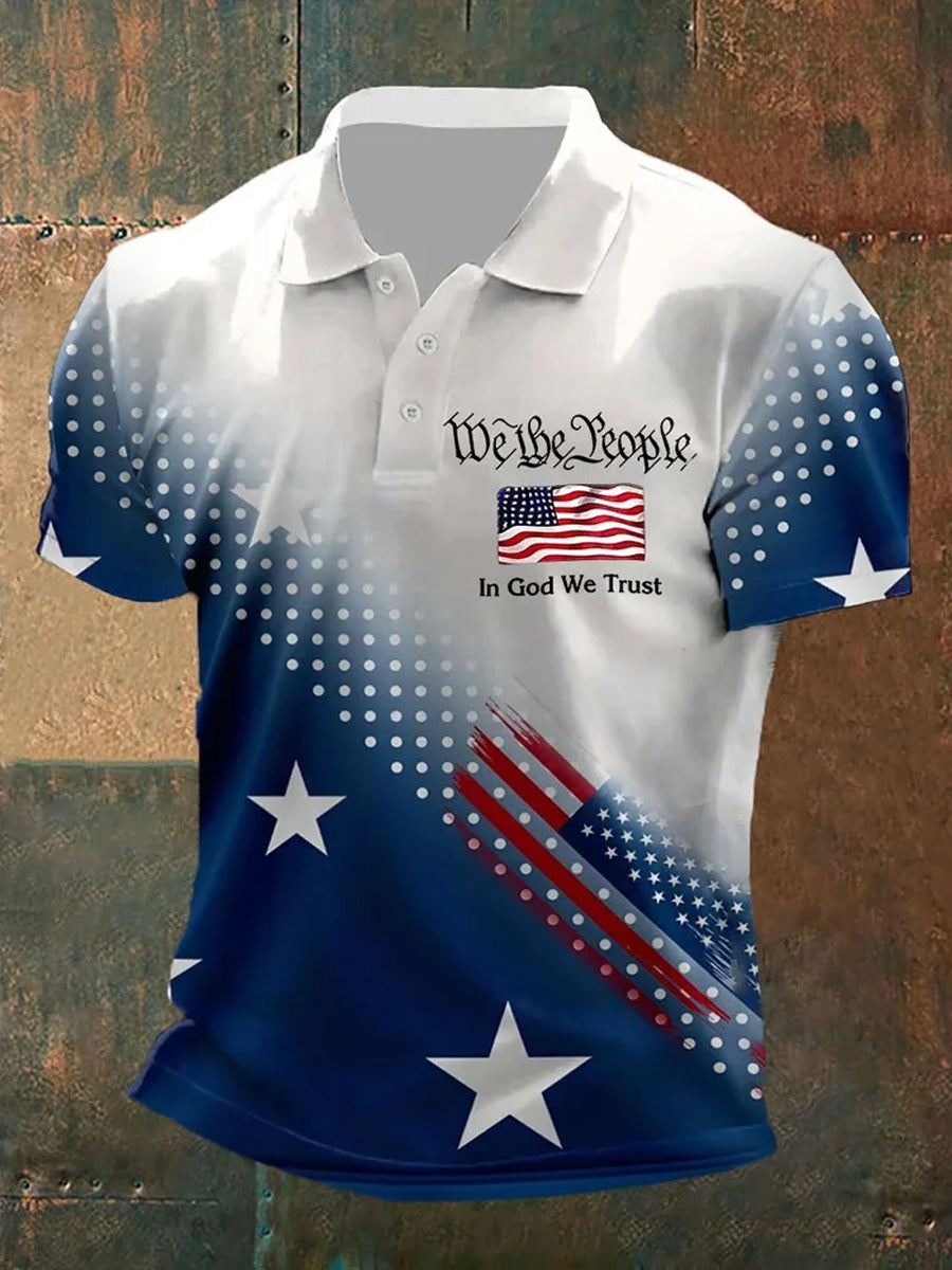 Pánské charlie kirk "freedom is not free" american turning point commemorative short sleeve polo shirt