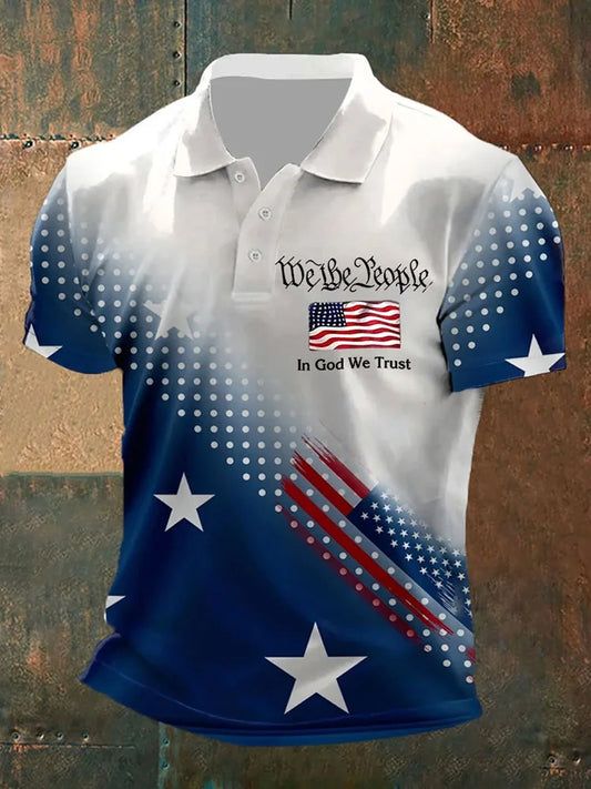 Pánské charlie kirk "freedom is not free" american turning point commemorative short sleeve polo shirt