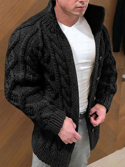 Pánské retro business styl svetr bunda