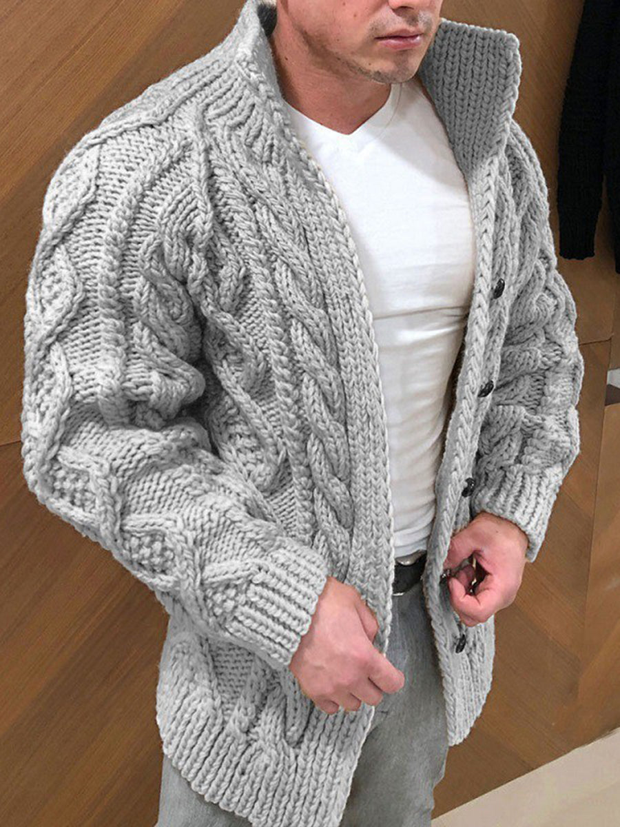 Pánské retro business styl svetr bunda
