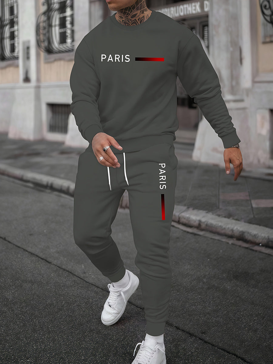 Pánské retro tisk business sweatshirt oblek