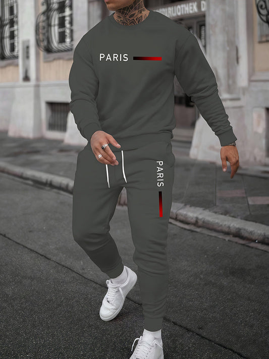 Pánské retro tisk business sweatshirt oblek