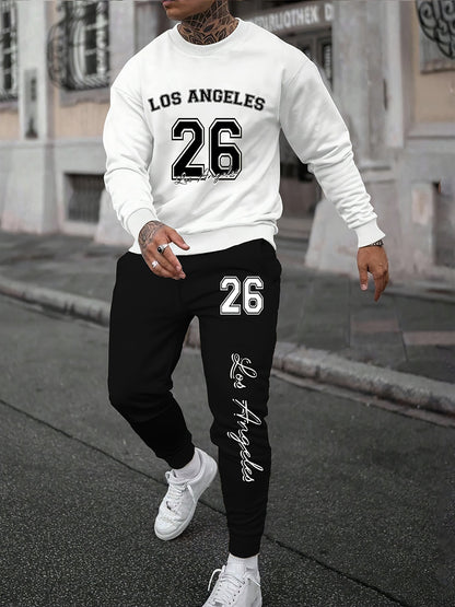 Pánské retro tisk business sweatshirt oblek