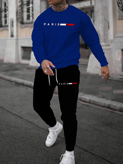 Pánské retro tisk business sweatshirt oblek