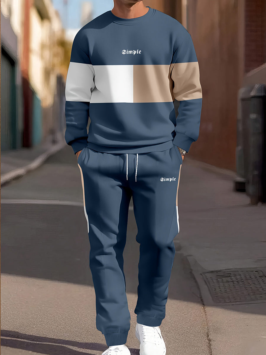 Pánské retro tisk business sweatshirt oblek