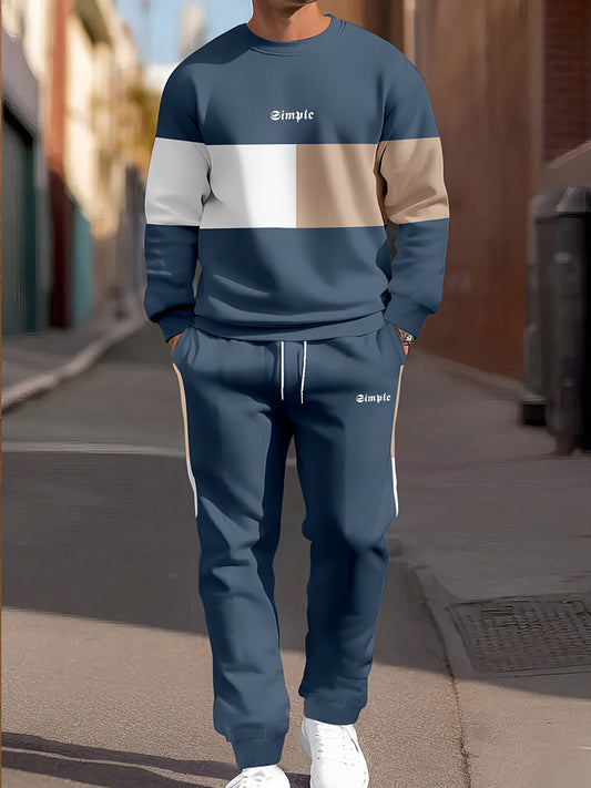Pánské retro tisk business sweatshirt oblek