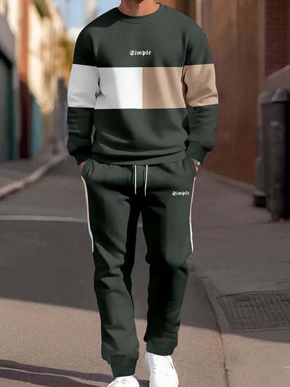 Pánské retro tisk business sweatshirt oblek