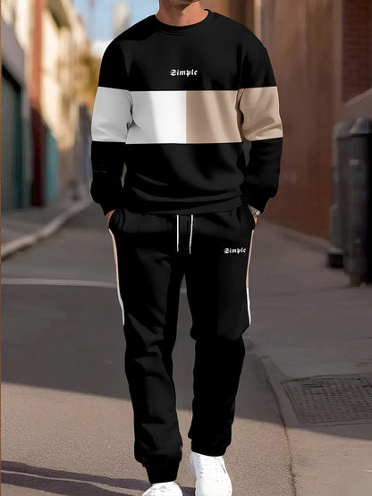 Pánské retro tisk business sweatshirt oblek