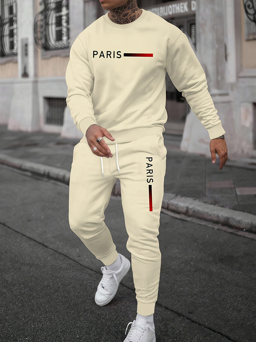 Pánské retro tisk business sweatshirt oblek